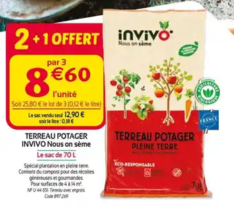 RAGT Jardin & Maison Terreau potager invivo offre