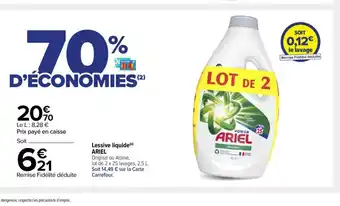 Carrefour Market Lessive liquide ariel offre