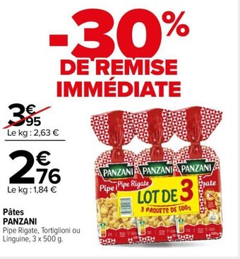 Carrefour Market Pâtes panzani offre