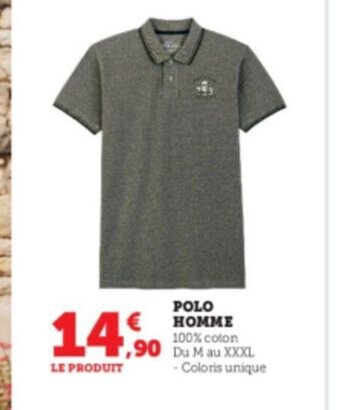 Super U Polo homme offre