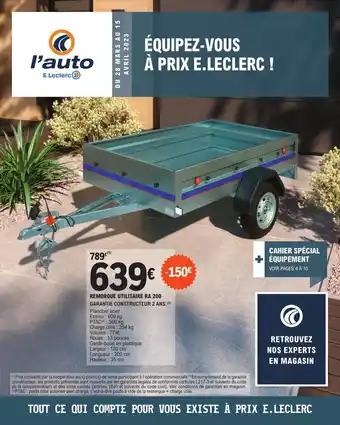 Remorque utilitaire Ra 200