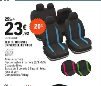 Jeu de housses universelles fluo