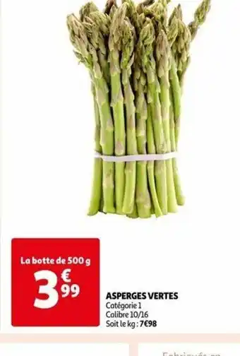 Auchan Asperges vertes offre