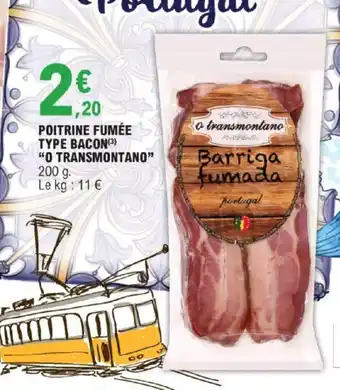 E.Leclerc Poitrine Fumée Type Bacon o Transmontano offre