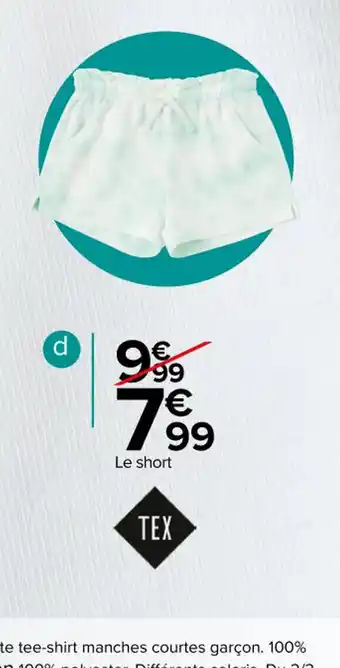 Carrefour Market Short fille offre