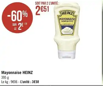 Casino Supermarchés Mayonnaise Heinz offre