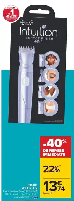 Carrefour Wilkinson rasoirs offre