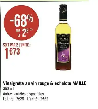 Vinaigrette au vin rouge & échalote