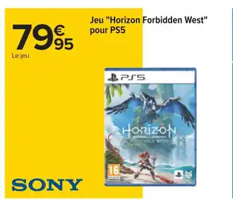 Carrefour Sony jeu horizon forbidden west pour ps5 offre