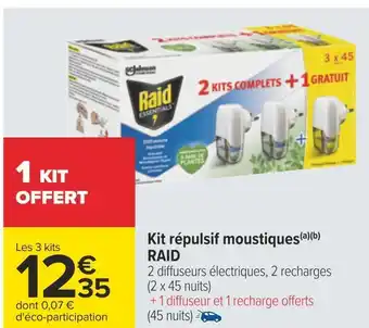 Carrefour Raid kit répulsif moustiques offre