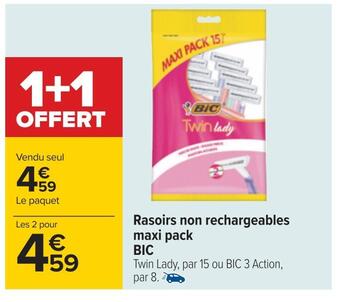 Carrefour Bic rasoirs non rechargeables maxi pack offre