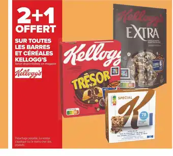 Carrefour Kellogg's 2+1 offert sur toutes les barres et céréales offre