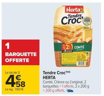 Carrefour Herta tendre croc' offre