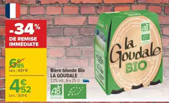 Carrefour La goudale bière blonde bio offre