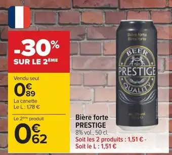 Carrefour Prestige bière forte offre