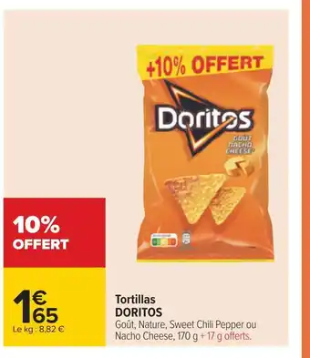 Carrefour Doritos tortillas offre