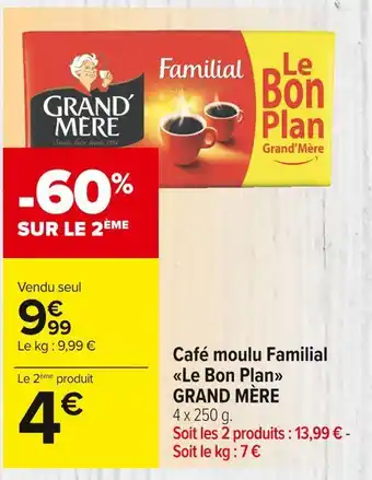 Grand mère café moulu familial le bon plan