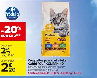 Carrefour Market Carrefour companino croquettes pour chat adulte offre