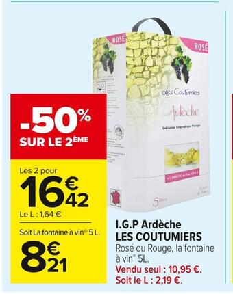 Les coutumiers i.g.p ardèche