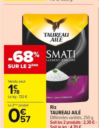 Taureau ailé riz