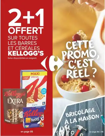 Carrefour Market Kellogg’s 2+1 offert sur toutes les barres et céréales offre