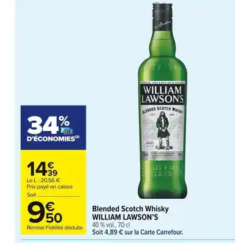 Carrefour Market William lawson’s blended scotch whisky offre