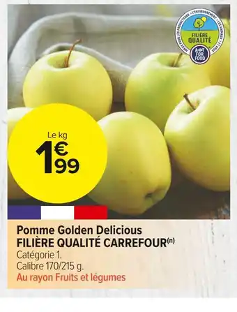 Carrefour Market Filière qualité carrefour pomme golden delicious offre
