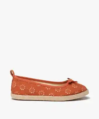 Gémo Ballerines fille dessus toile et semelle corde offre