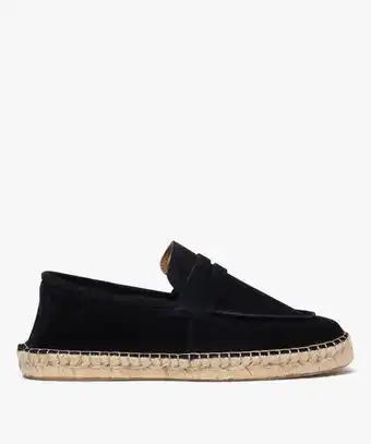 Mocassins homme unis semelle en corde tressée - taneo