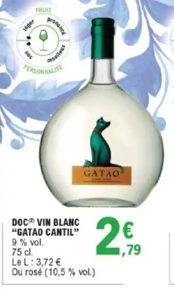 E.Leclerc Doc Vin Blanc Gatao Cantil offre