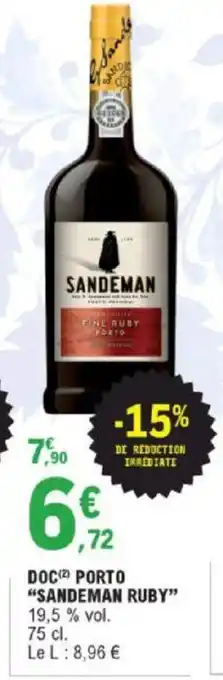 E.Leclerc Doc Porto Sandeman Ruby offre