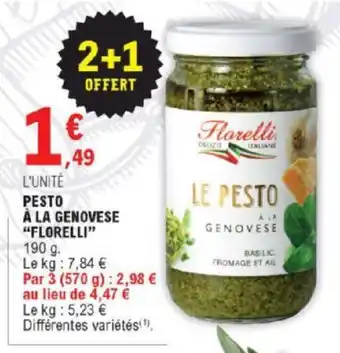 E.Leclerc Pesto à la Genovese Florelli offre
