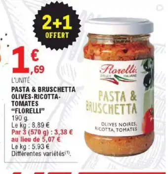 E.Leclerc Pasta & Bruschetta Olives-Ricotta offre