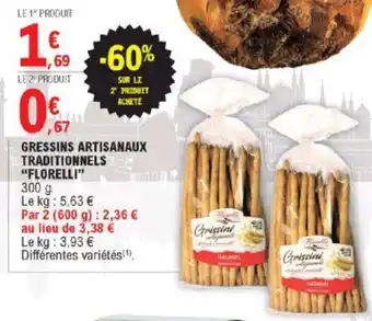 E.Leclerc Gressins Artisanaux Traditionnels Florelli offre