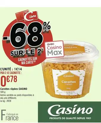 Carottes râpées