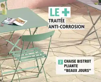 E.Leclerc Brico Chaise Bistrot Pliante Beaux Jours offre