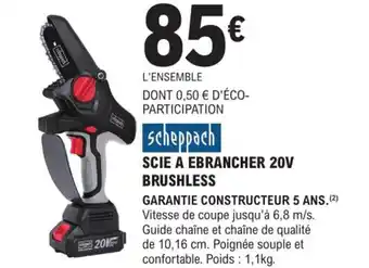 E.Leclerc Brico Scie A Ebrancher 20V Brushless offre