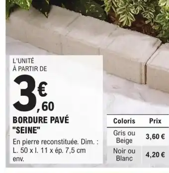 E.Leclerc Brico Bordure Pavé Seine offre