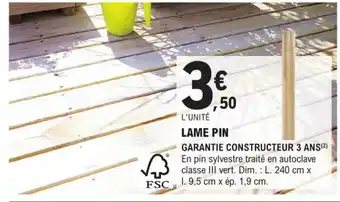 E.Leclerc Brico Lame Pin offre