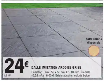 E.Leclerc Brico Dalle Imitation Ardoise Grise offre