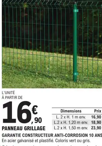 E.Leclerc Brico Panneau Grillage offre