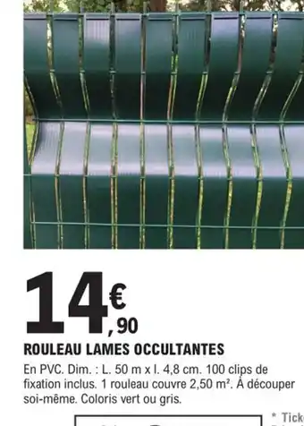E.Leclerc Brico Rouleau Lames Occultantes offre