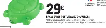 E.Leclerc Brico Bac à Sable Tortue Avec Couvercle offre