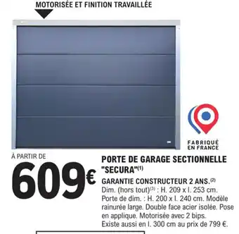 E.Leclerc Brico Porte de Garage Sectionnelle Secura offre
