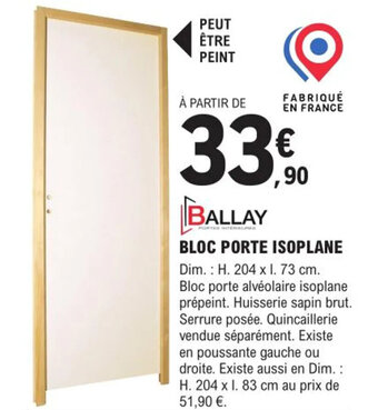 E.Leclerc Brico Bloc Porte Isoplane offre