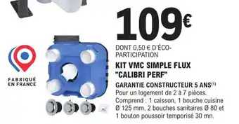 E.Leclerc Brico Kit VMC Simple Flux Calibri Perf offre