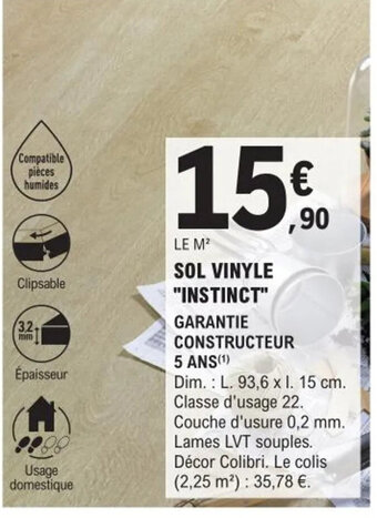 E.Leclerc Brico Sol Vinyle Instinct offre