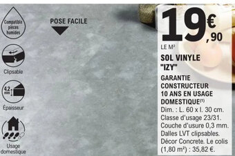 E.Leclerc Brico Sol Vinyle Izy offre