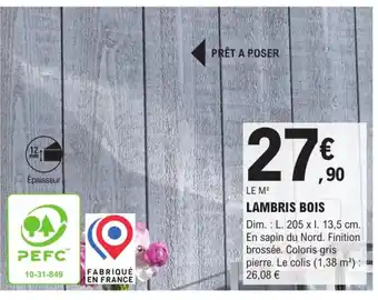 E.Leclerc Brico Lambris Bois offre
