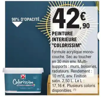 E.Leclerc Brico Peinture Intérieure Colorissim offre